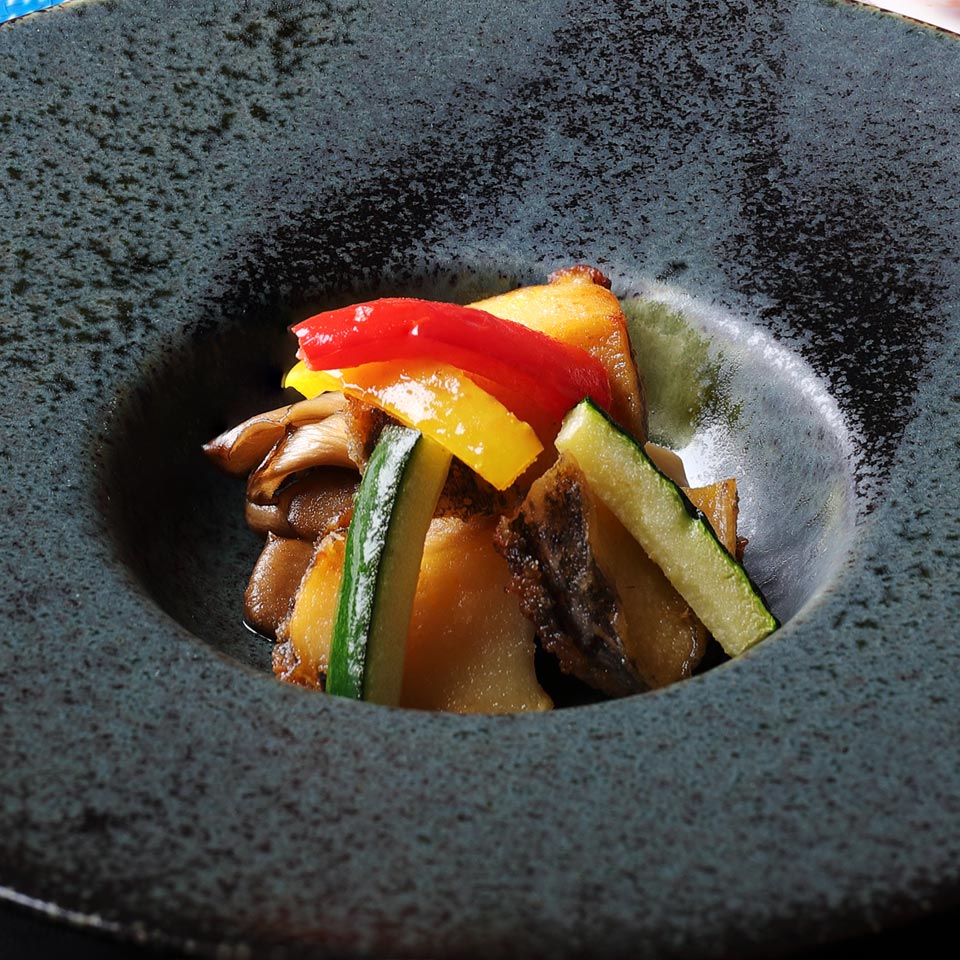 グレードアップ会席のセレクト料理 アワビのバター焼き